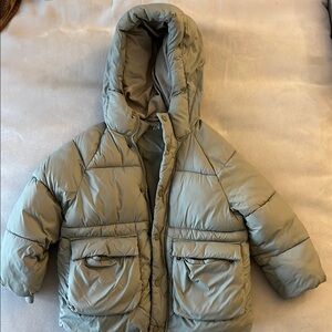 Zara Kids Boy Puffer Jacket in green